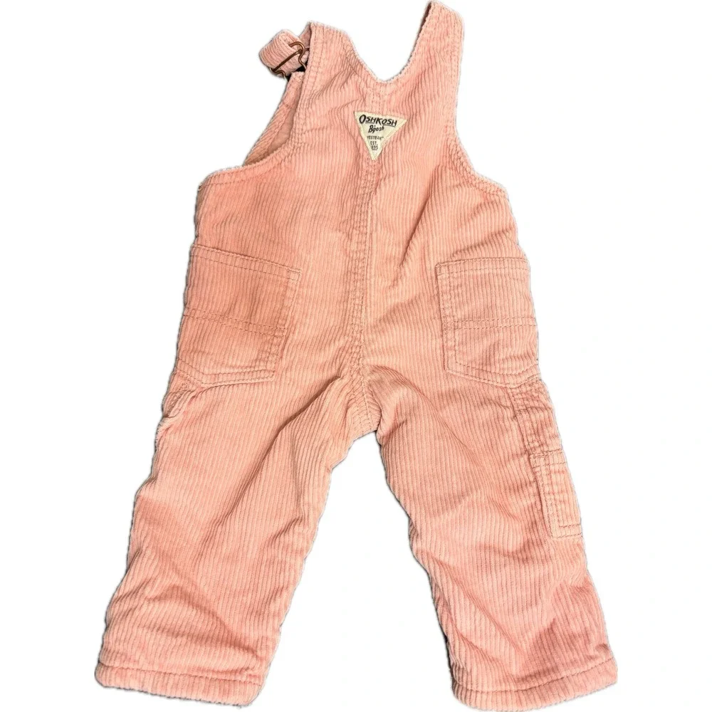 OshKosh Bgosh Pink Corduroy Overalls Baby Girls 6M